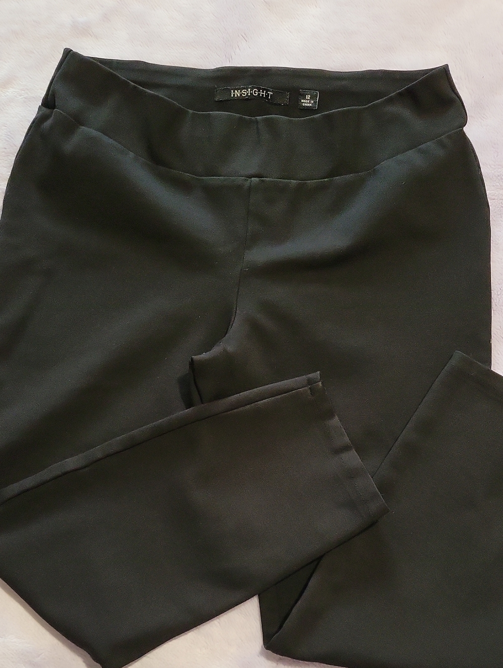 Insight Black Stretch Ponte Ankle Pants